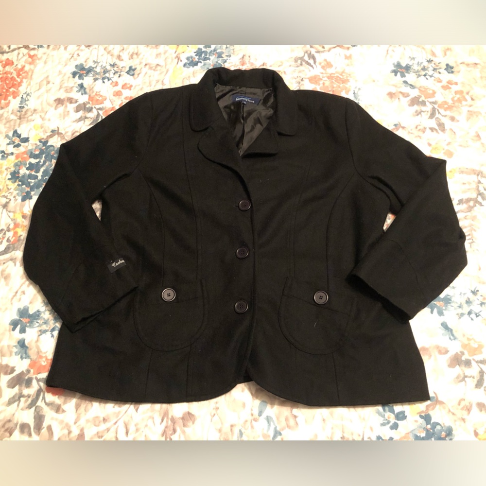 Penningtons Classic Black Cashmere Blend Women's Jacket